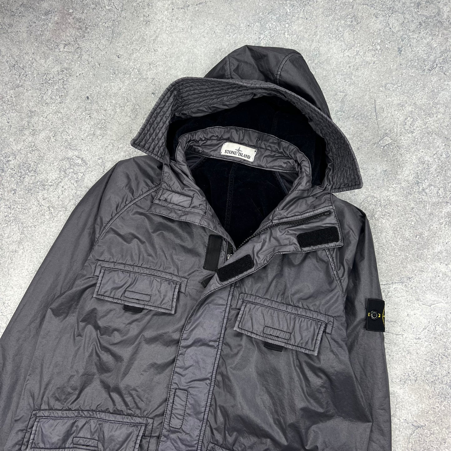 Stone Island Grey Lamy Flock Parka Small fits M 21.75”