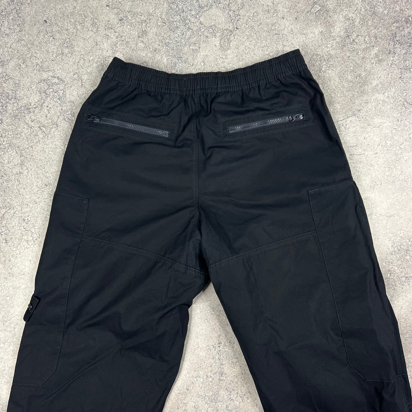 Stone Island Navy Ghost Ventile Cuffed Loose Cargo Trousers W32”