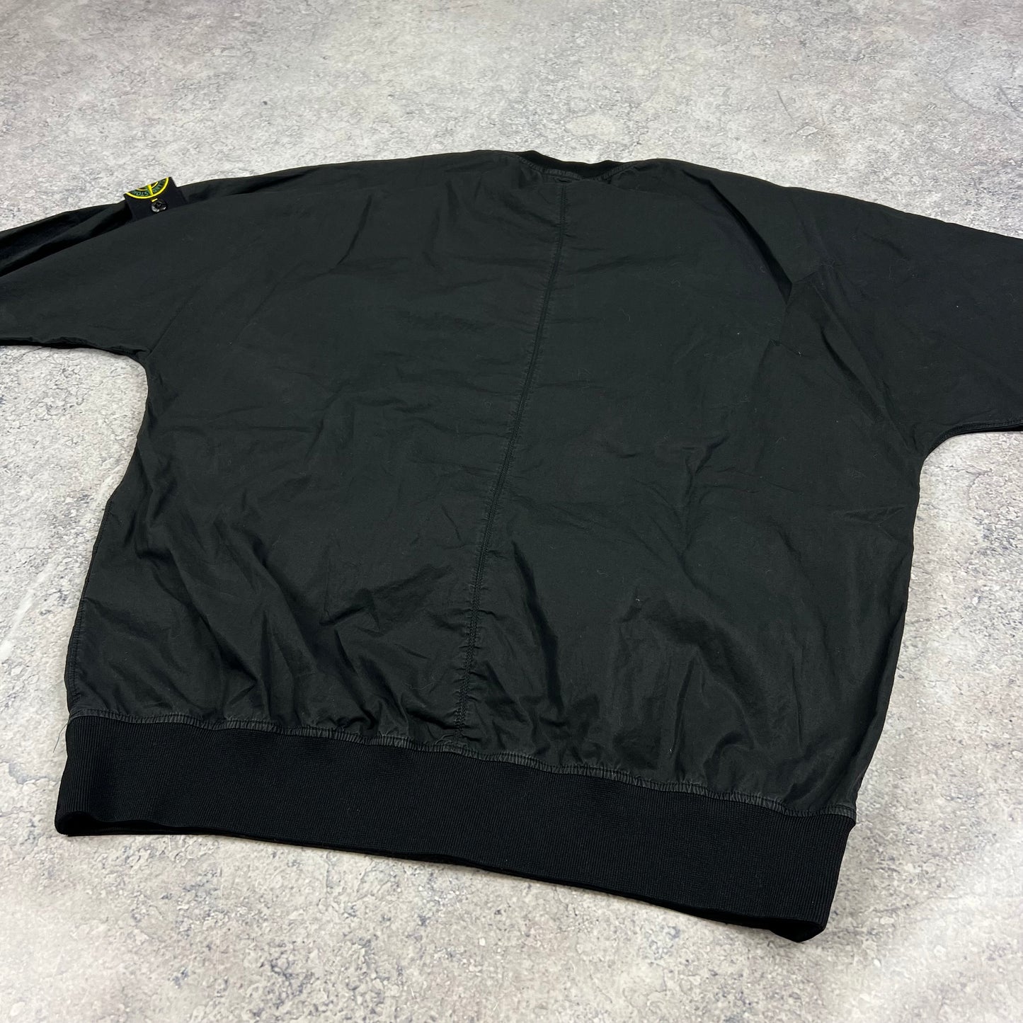 Stone Island Black Nylon Metal Ripstop Pullover Medium 23.5”
