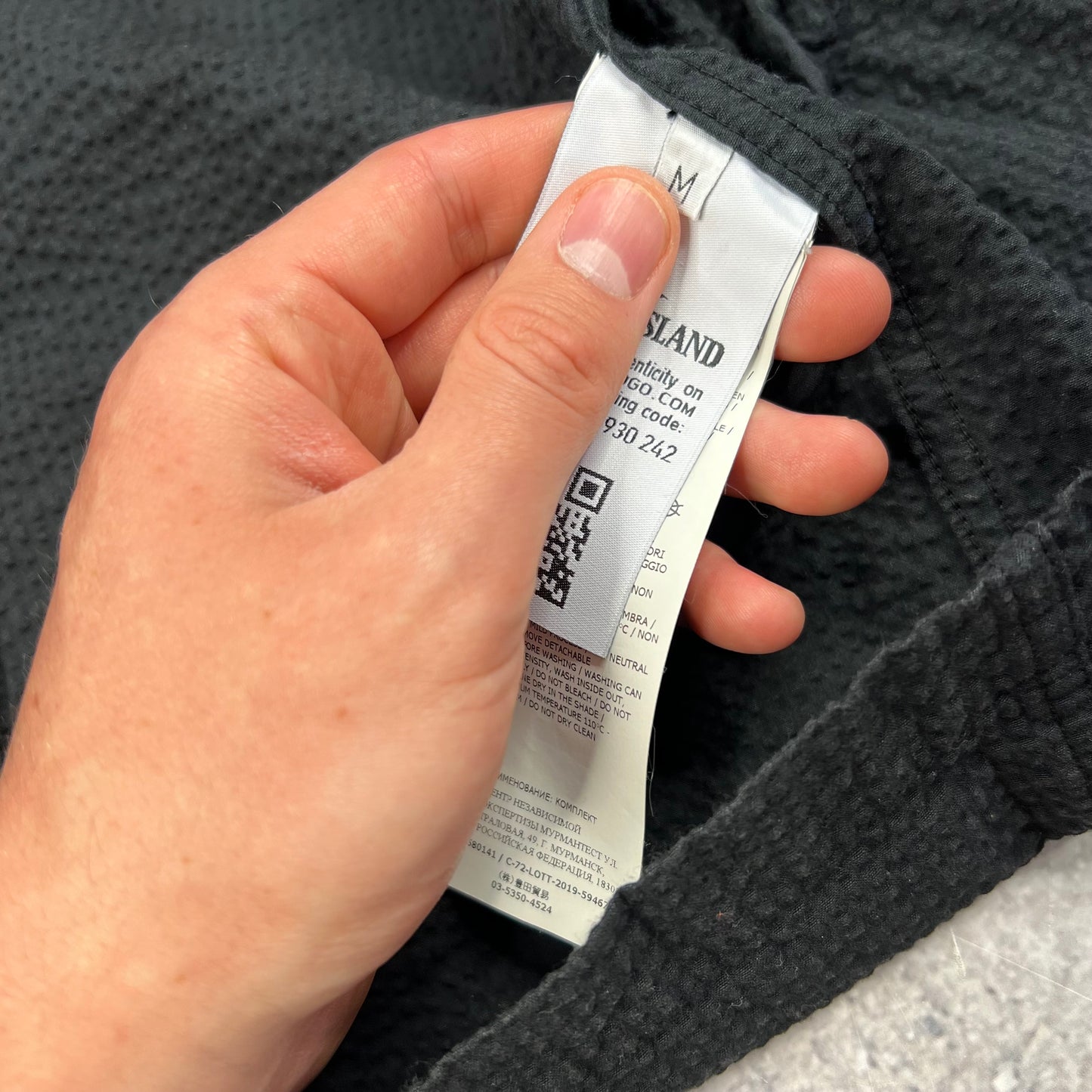 Stone Island Black Seersucker Suit Medium 32”