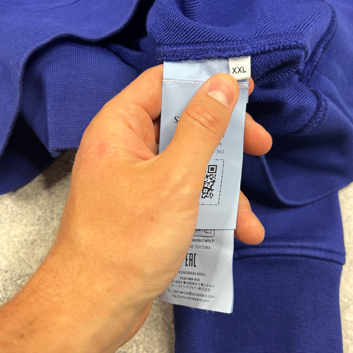 Stone Island Blue Sweatshirt XXL 26”