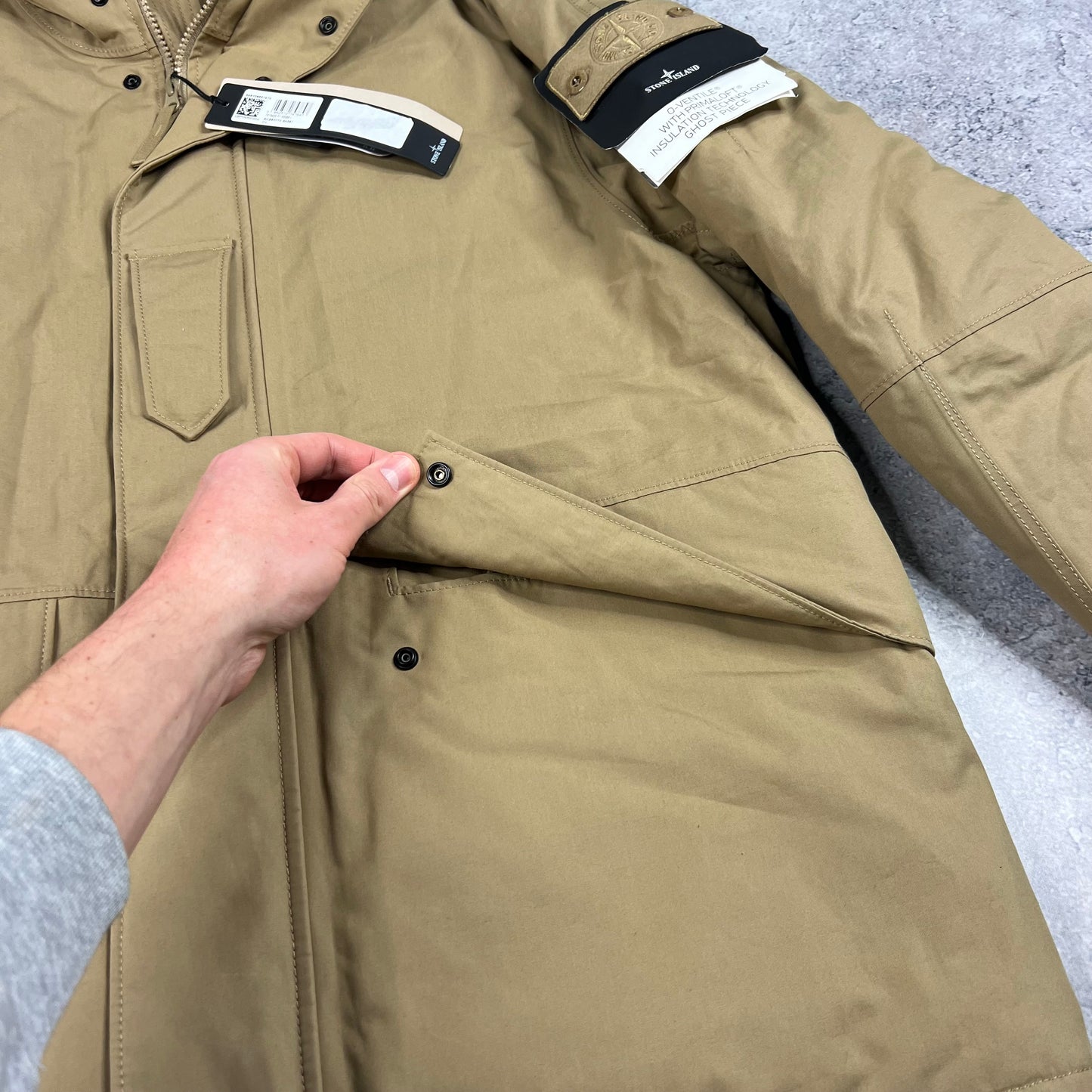Stone Island Ghost O-Ventile Primaloft Jacket Large 25” BNWT