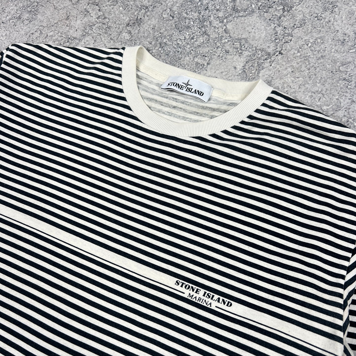 Stone Island Marina Striped L/S T-Shirt Large 22”