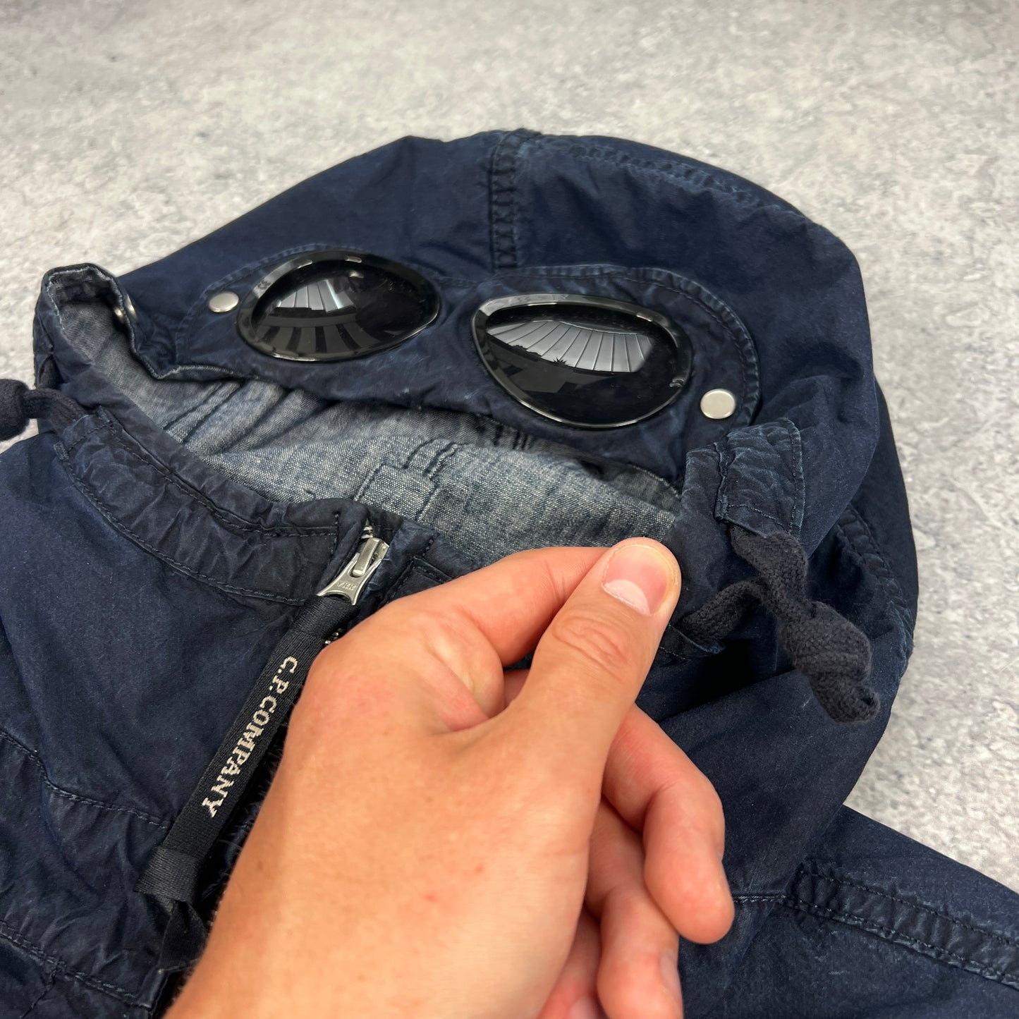 CP Company Indigo Blue Goggle Jacket Medium 22.75”