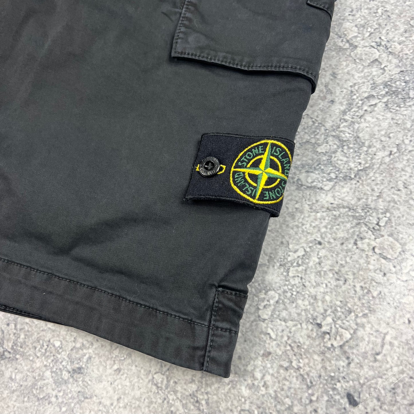 Stone Island Black Slim Cargo Shorts W30”