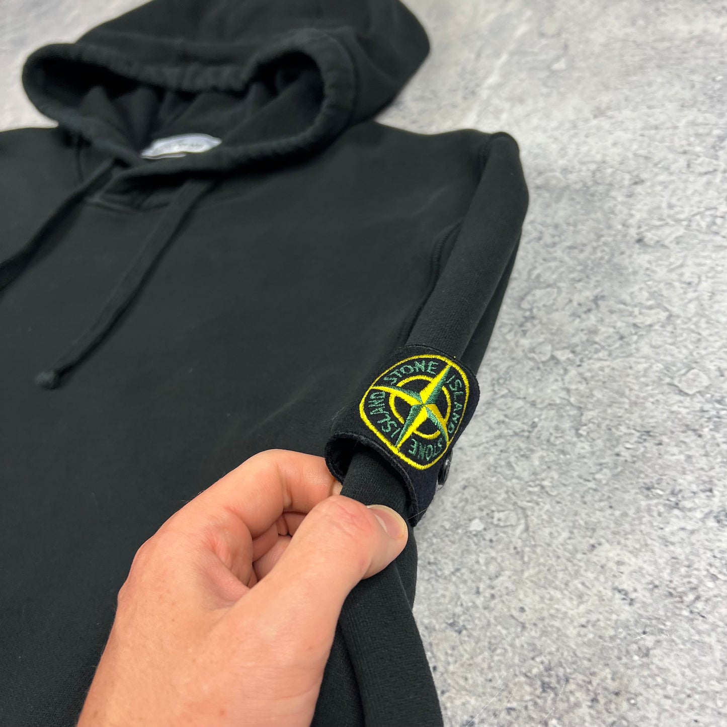 Stone Island Black Pullover Hoodie 3XL 27.5”