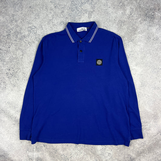 Stone Island Blue L/S Polo XL Slim Fit 23.5”