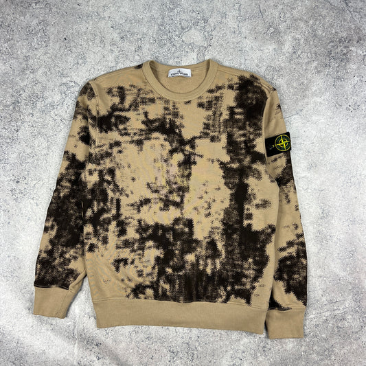 Stone Island Earth Camo Sweatshirt Small 21.75”