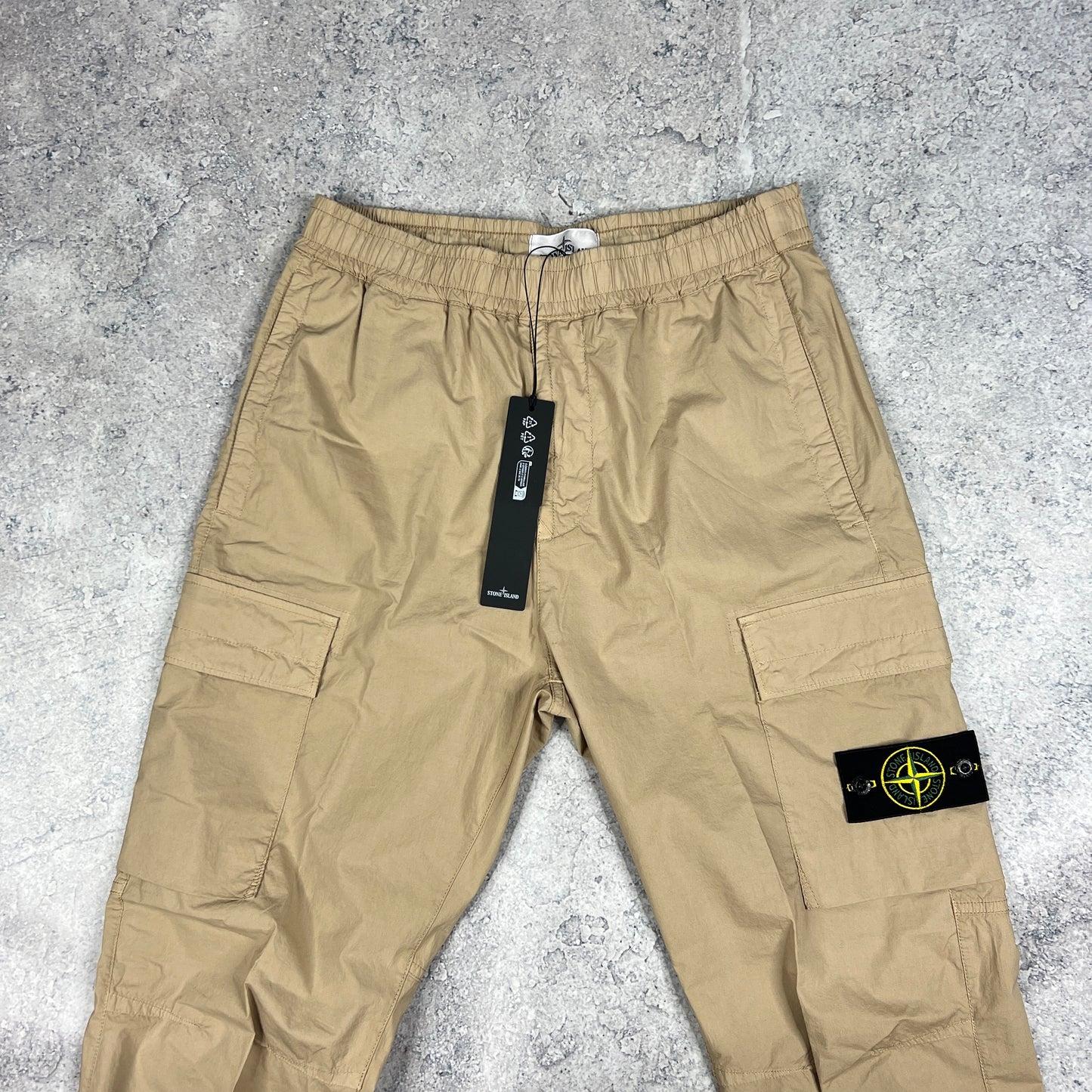 Stone Island Beige Cuffed Cargo Trousers W30” BNWT