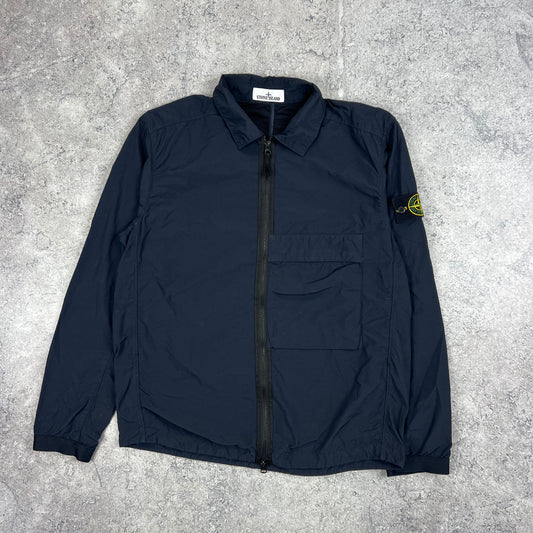 Stone Island Navy Naslan Overshirt Large 23”