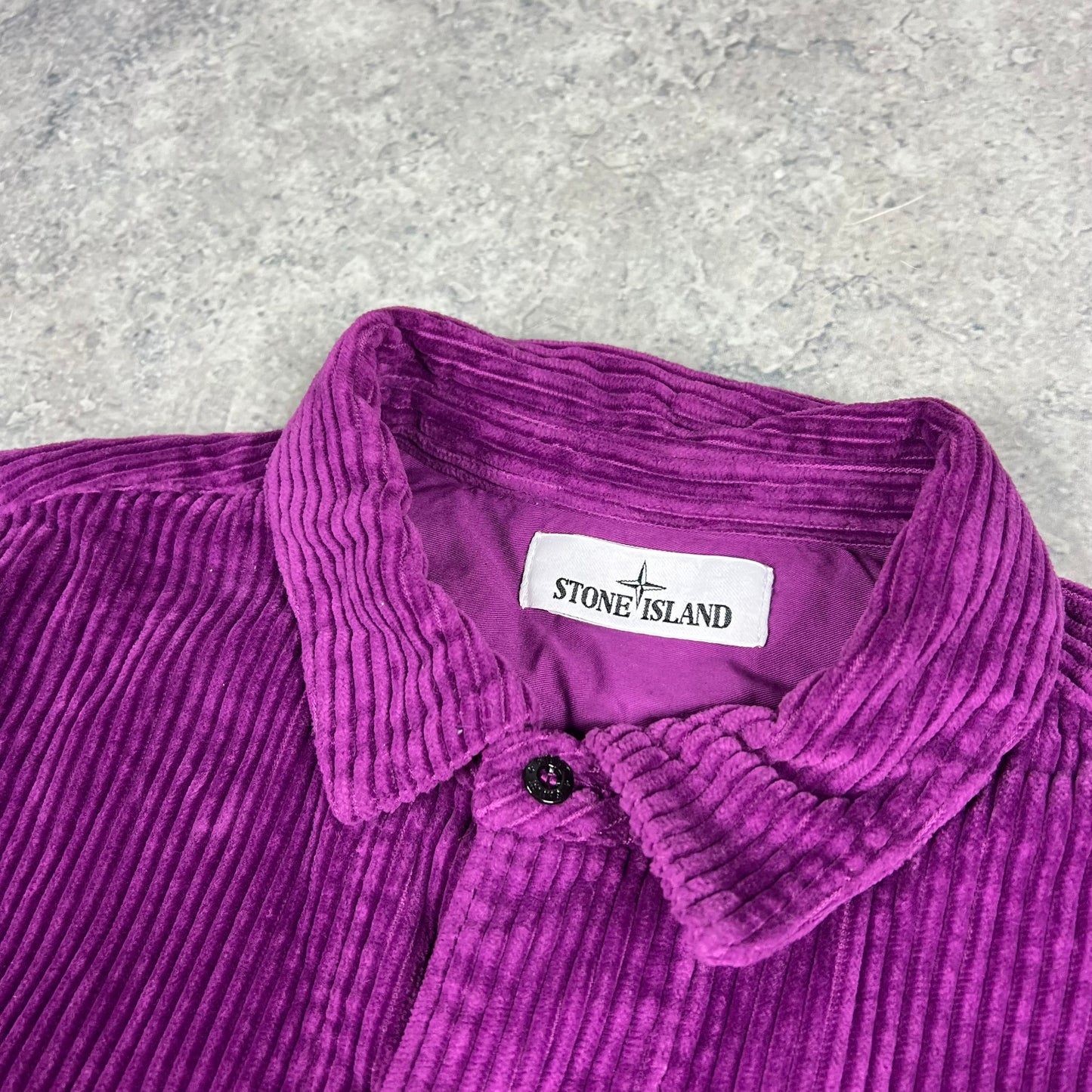 Stone Island Purple Corduroy Shirt Large 22”
