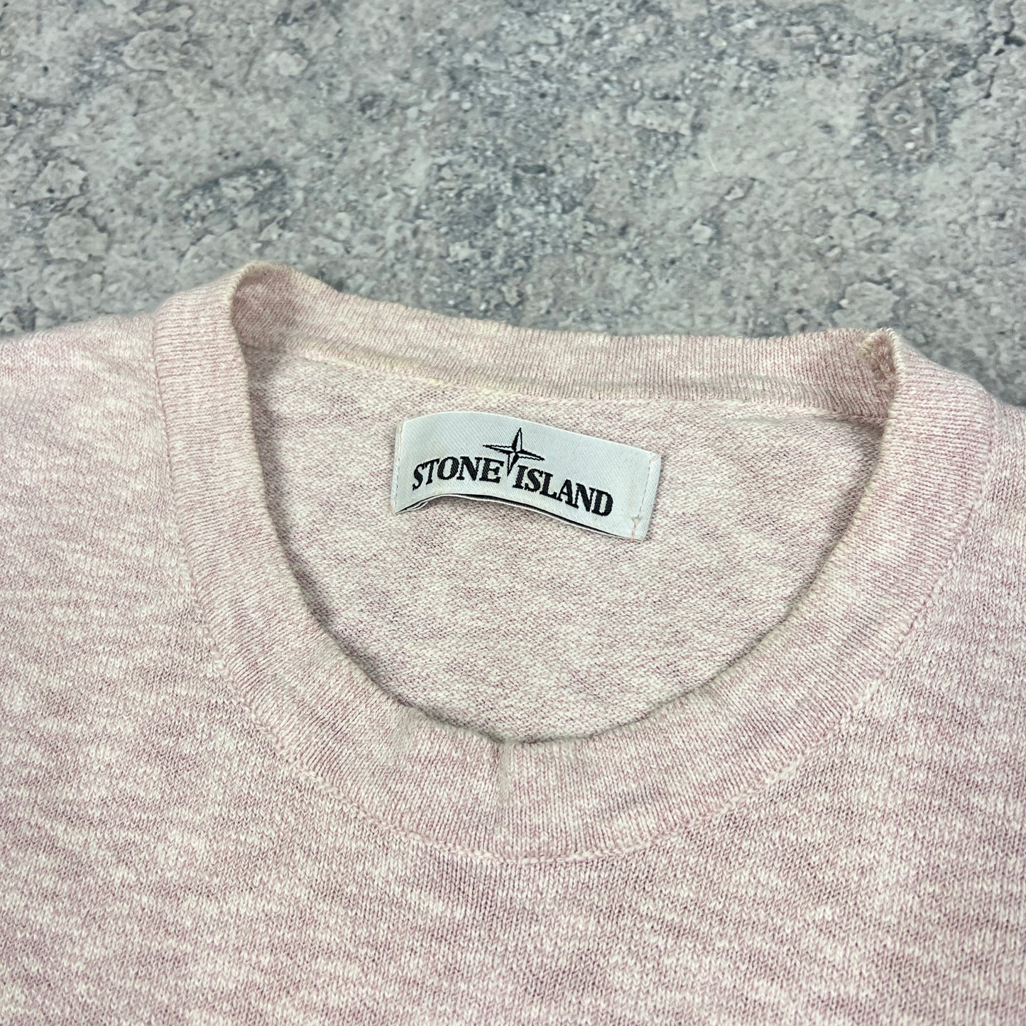 Stone Island Marina Pink Knitted T-Shirt Large 21.75”