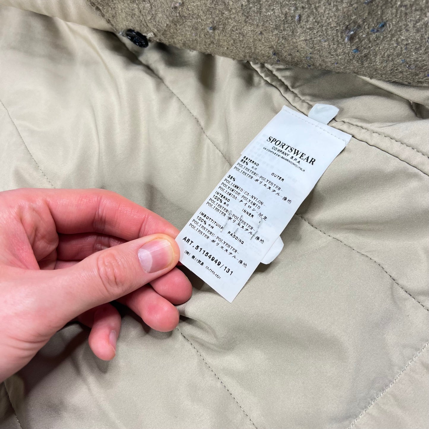 Stone Island Beige David TC Hooded Jacket Large 22”