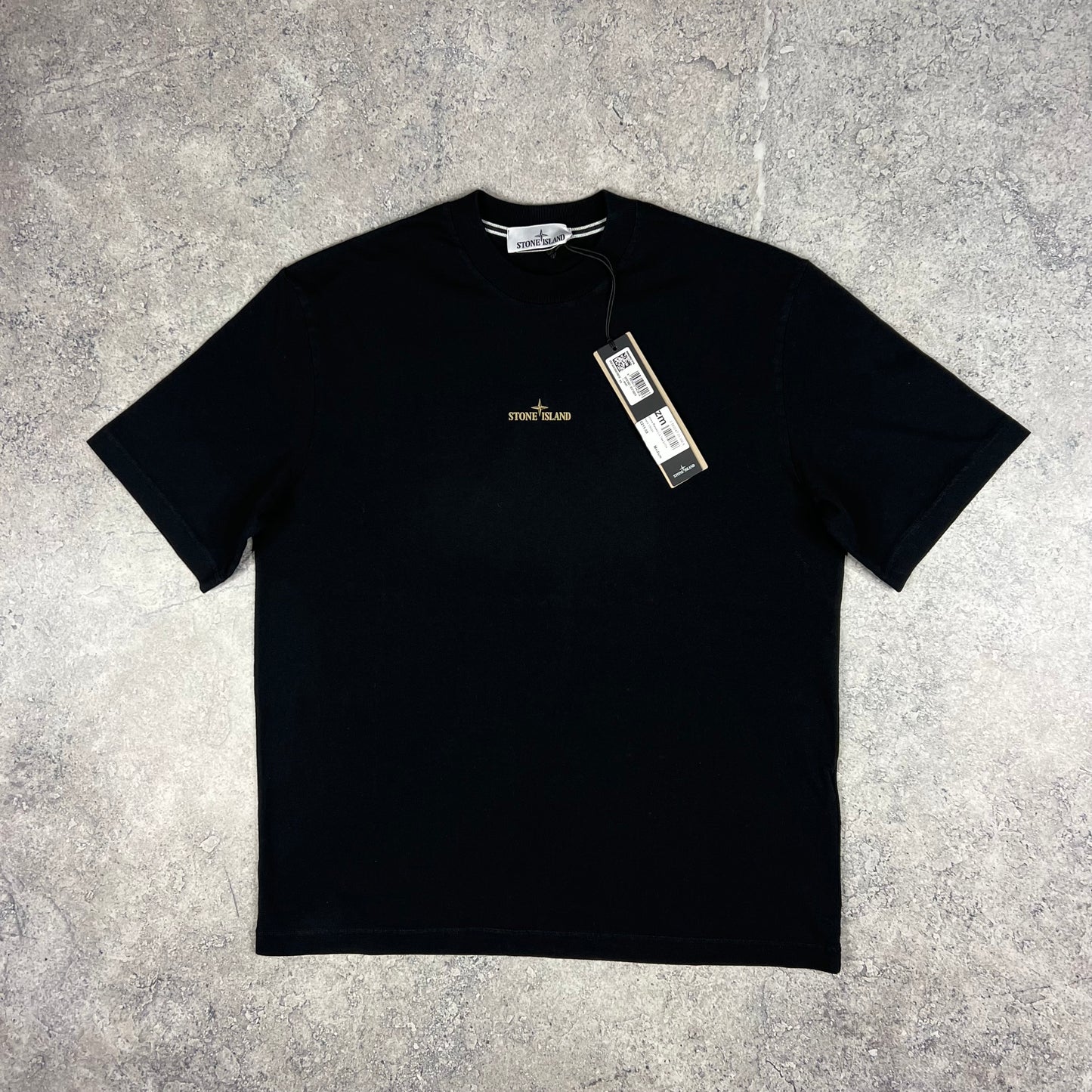 Stone Island Black Raised Logo T-Shirt BNWT