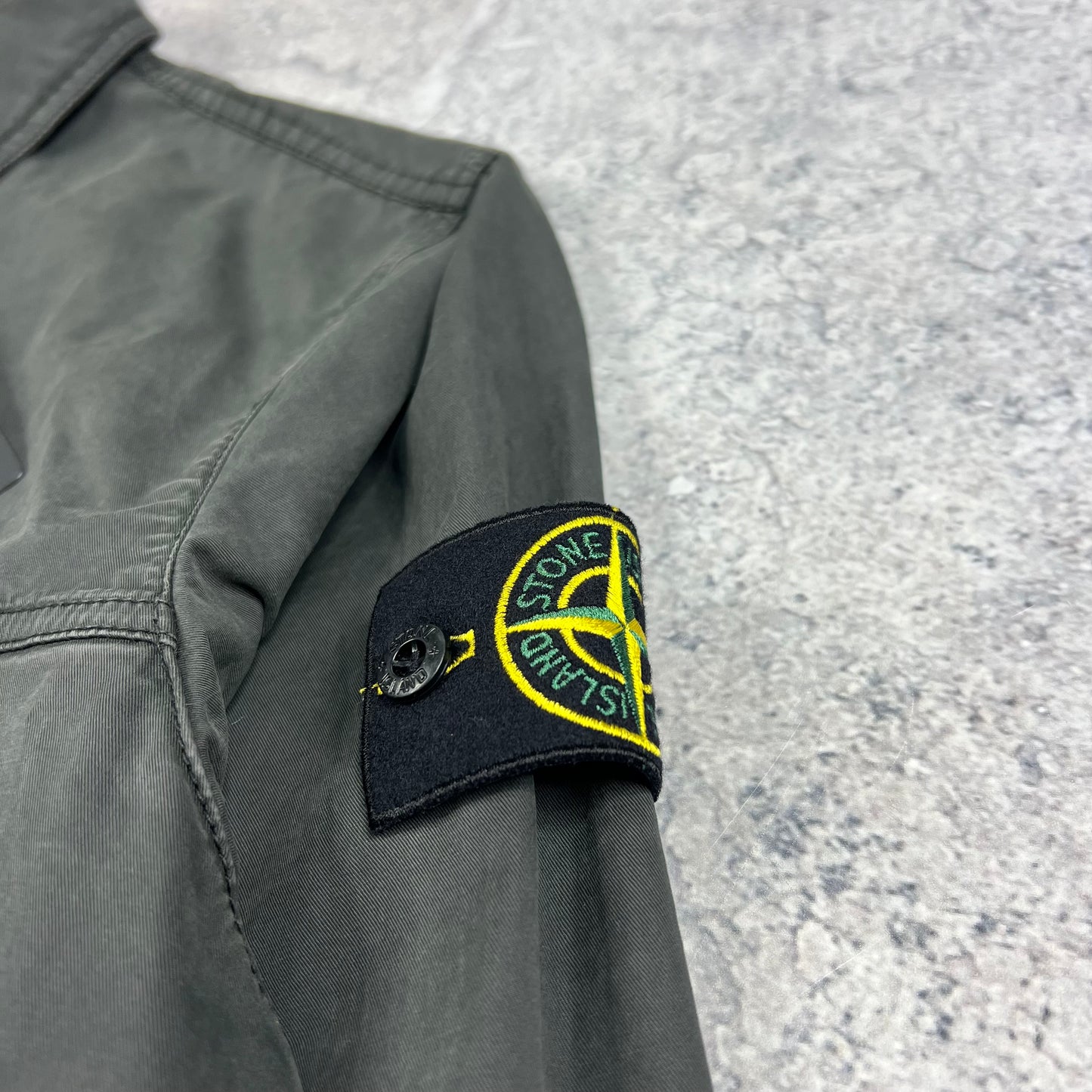 Stone Island Grey Supima Cotton Twill Stretch Overshirt XL 23.25” BNWT