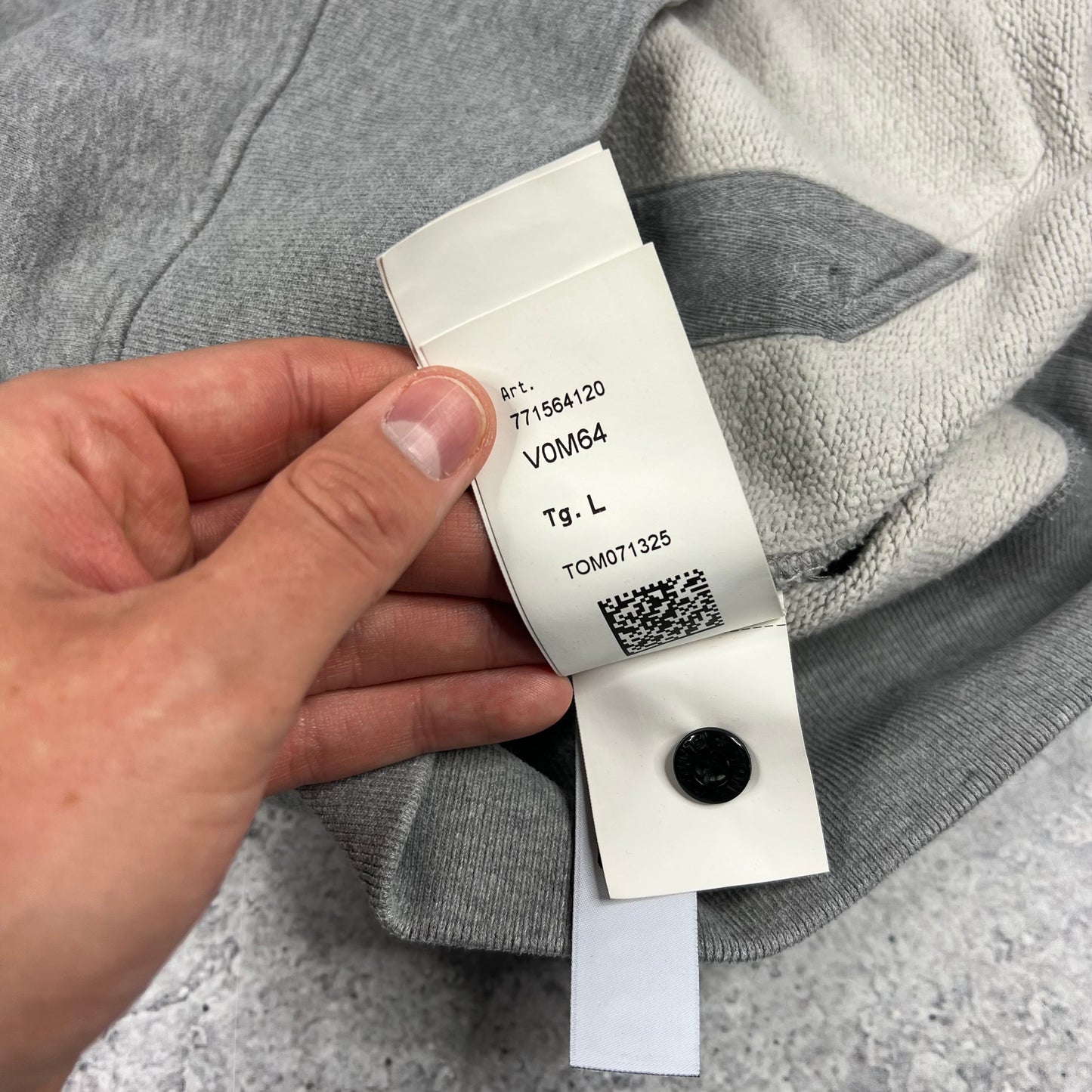 Stone Island Grey Hoodie Large 23”