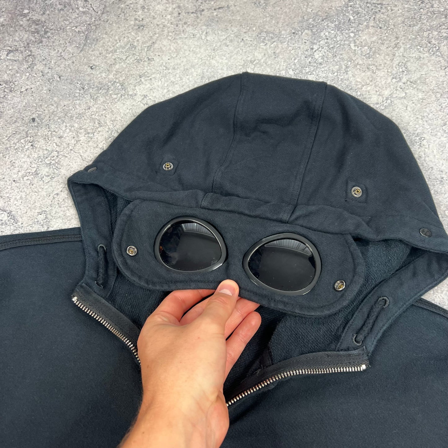 CP Company Navy Goggle Hoodie XXL 23.5”