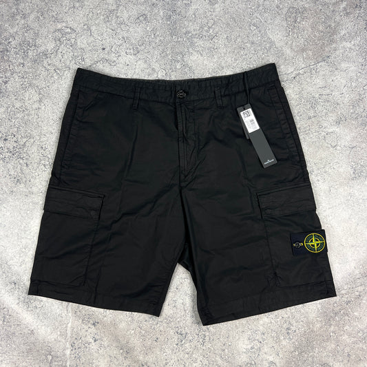 Stone Island Black Parachute Cargo Shorts W36” BNWT