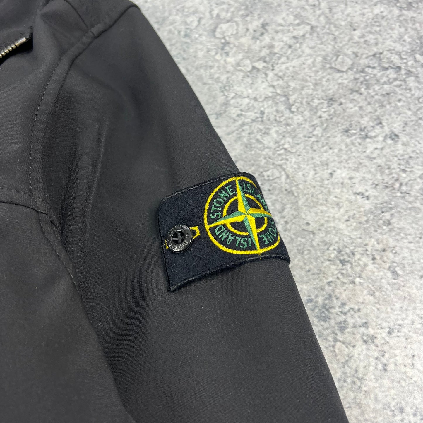 Stone Island Black Softshell Jacket Medium 21.5”
