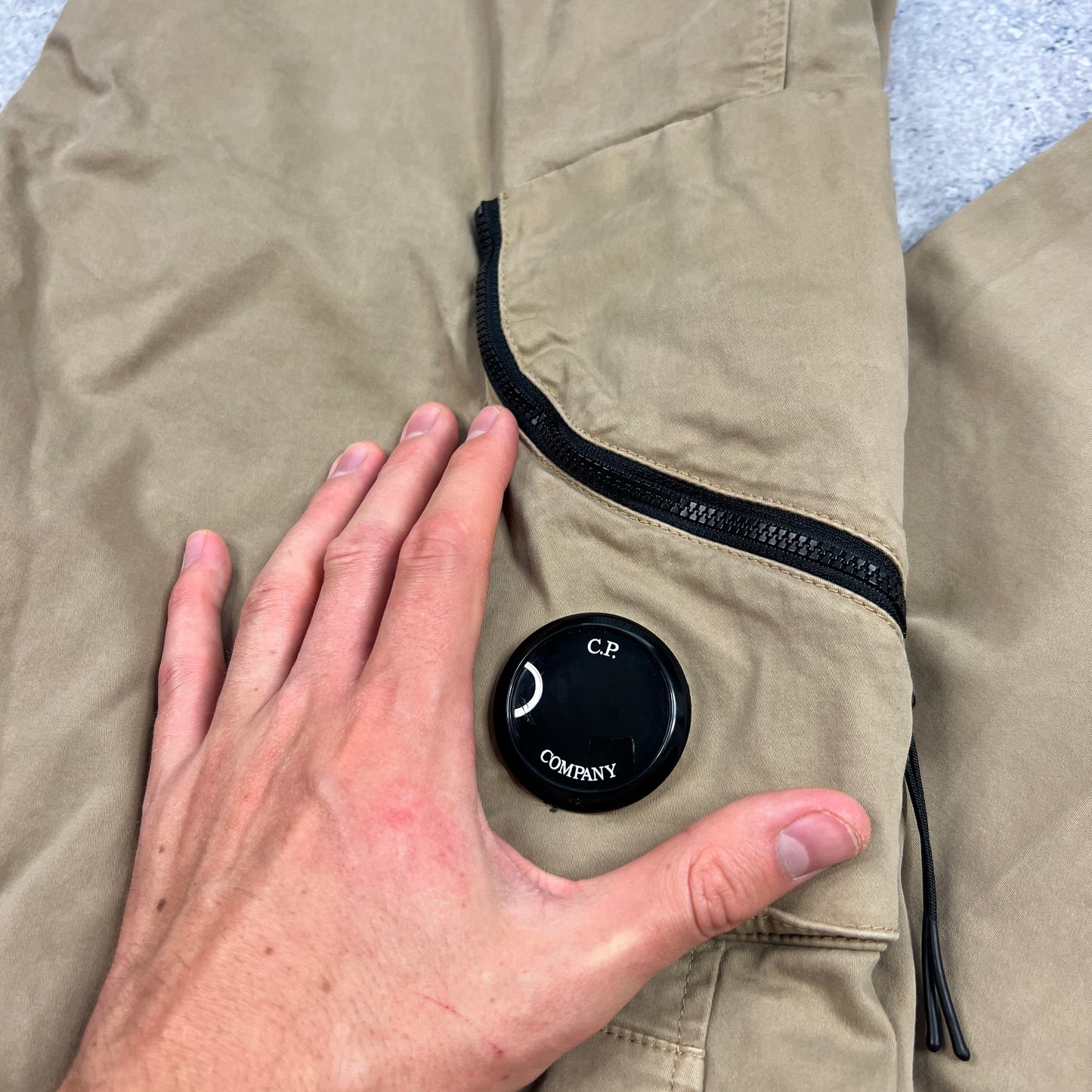CP Company Beige Lens Cargo Trousers Size 56- W36”