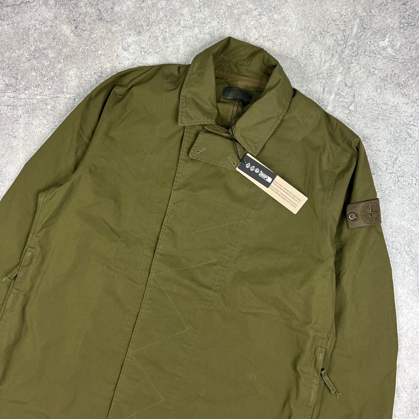 Stone Island Ghost Khaki O Ventile Mac Jacket XL 26” BNWT
