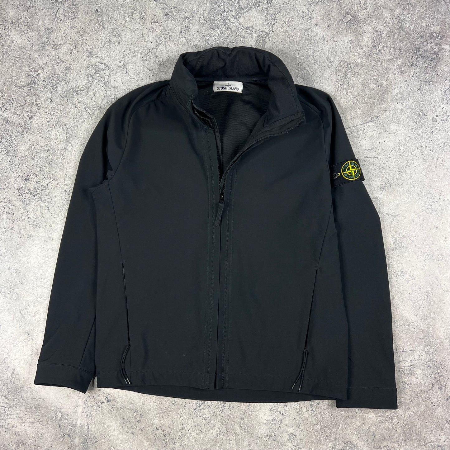 Stone Island Black Softshell Jacket Large 23”