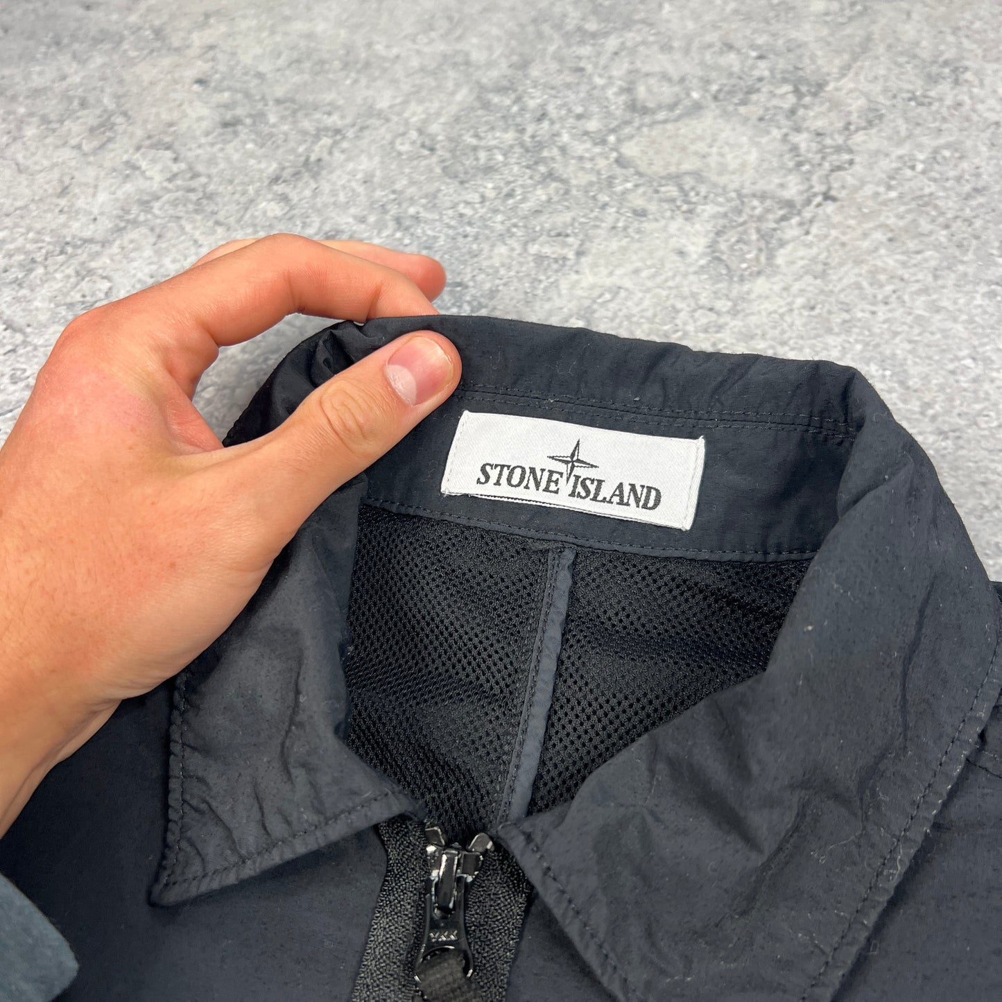 Stone Island Black Naslan Overshirt Medium 22”
