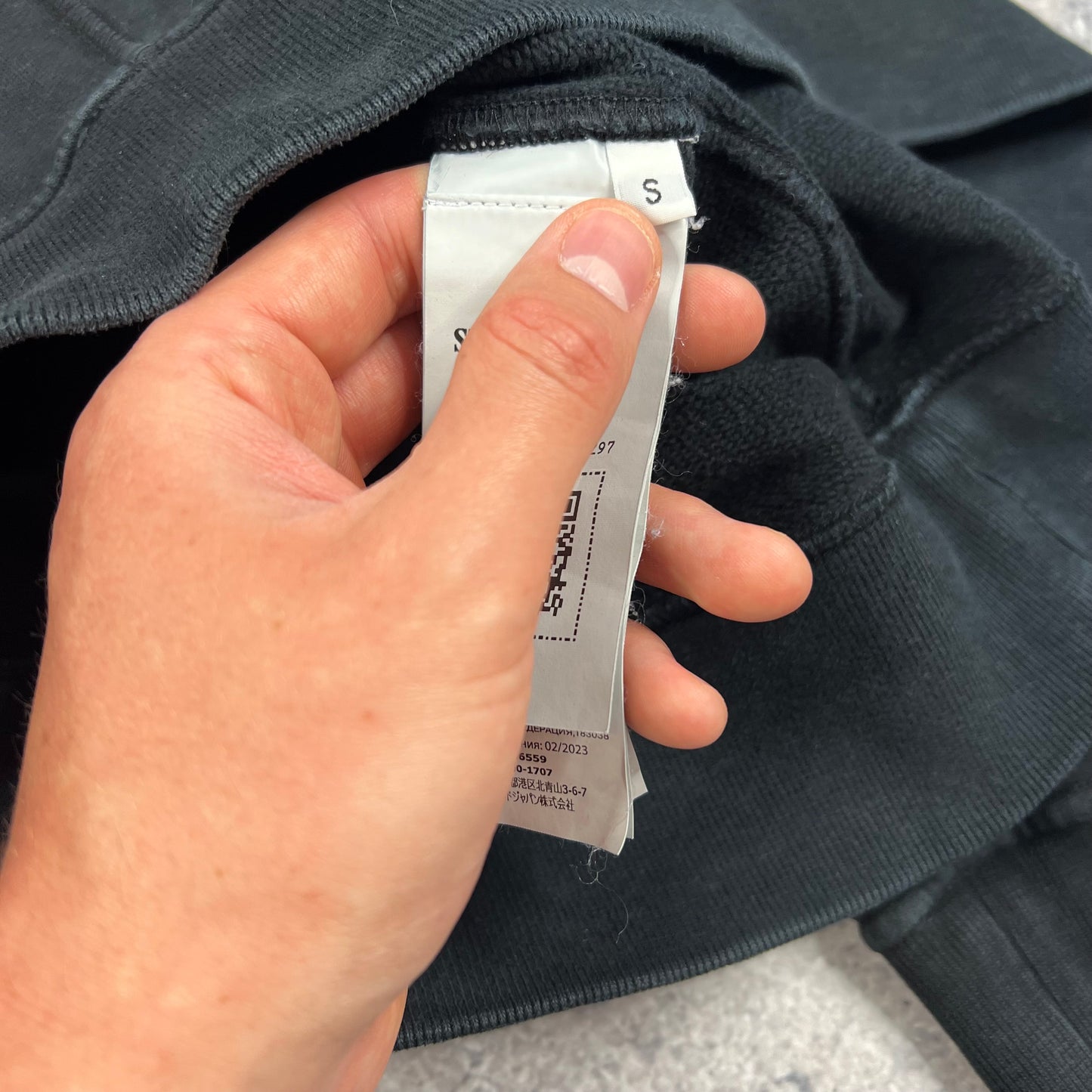 Stone Island Black Logo Sweatshirt Small 21”