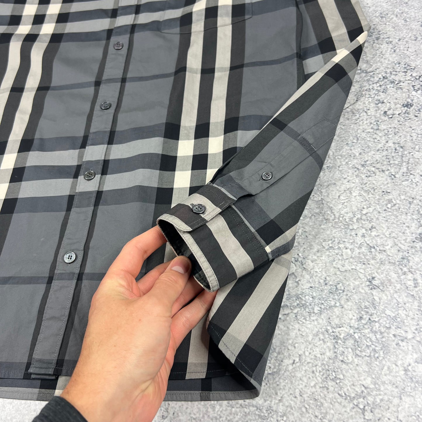 Burberry Grey L/S Shirt Small 20.25”
