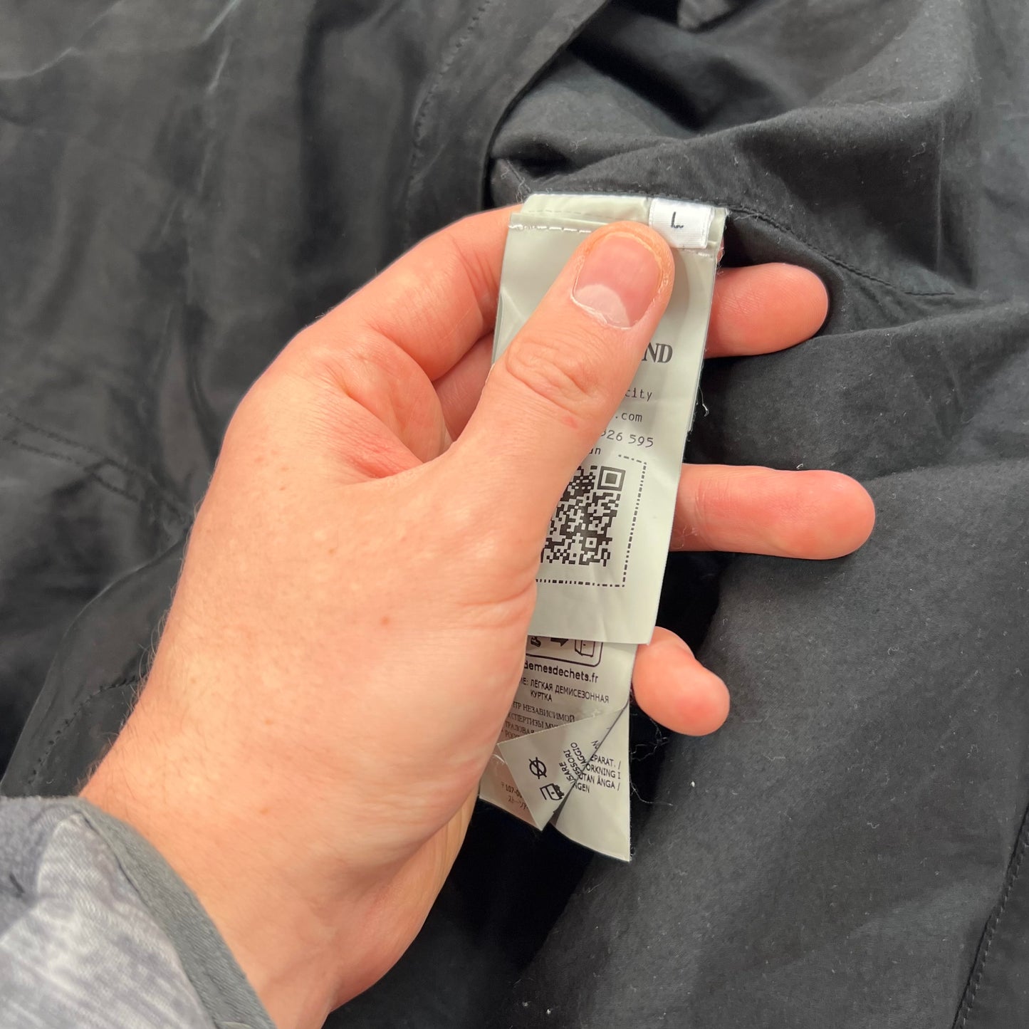 Stone Island Black Ghost Cupro Satin Overshirt Large 24”