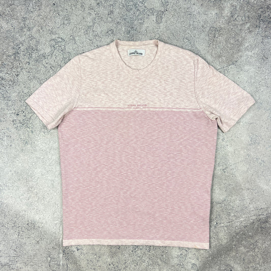 Stone Island Marina Pink Knitted T-Shirt Large 21.75”