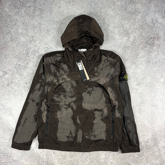 Stone Island Brown Camo Nylon Metal Smock XL 24” BNWT