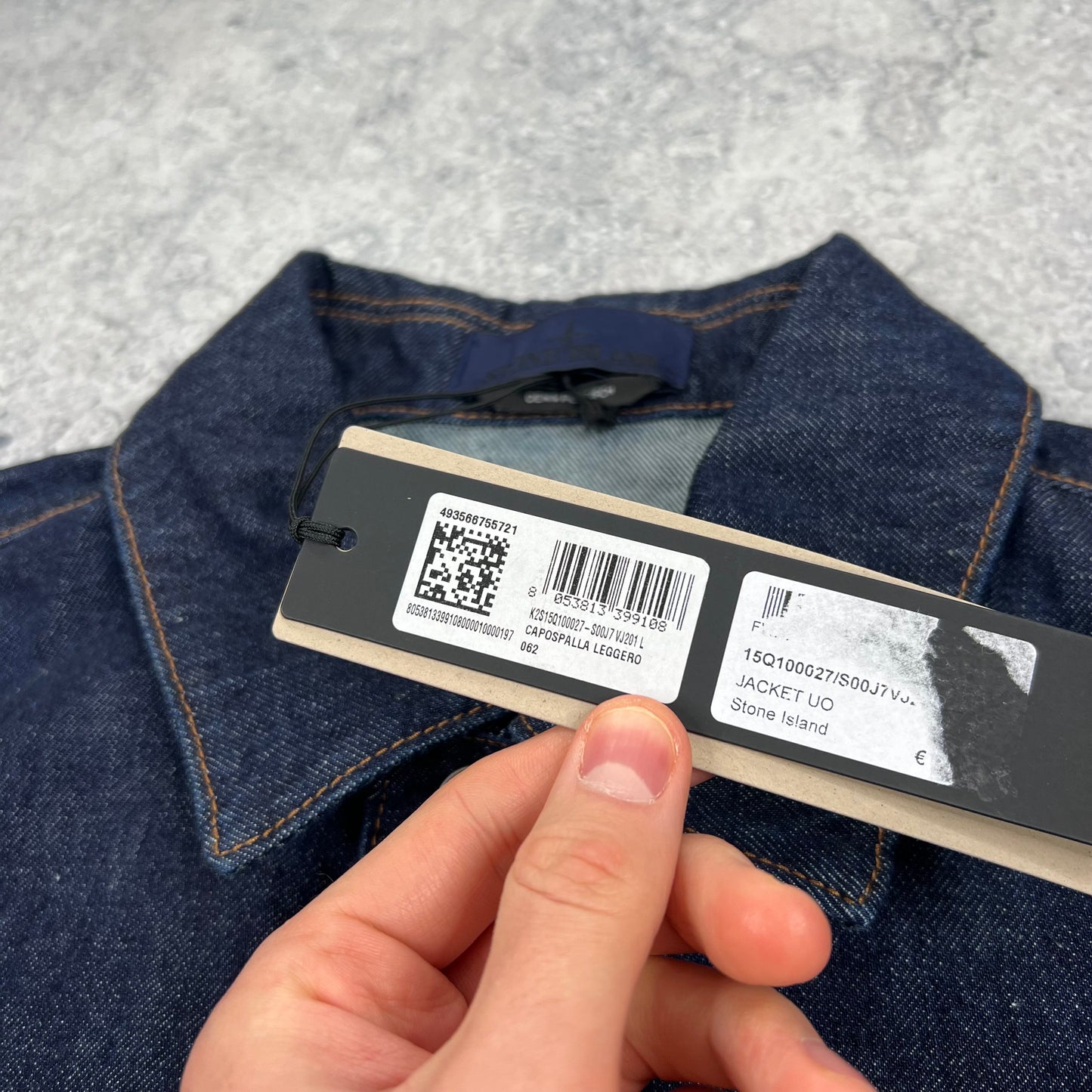 Stone Island Indigo Denim Rinsed Jacket Large 23” BNWT