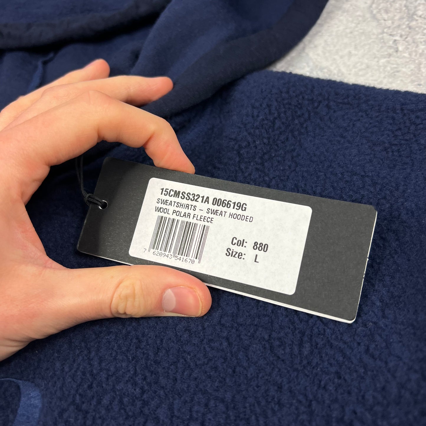 CP Company Navy Fleece Hoodie Large 23” BNWT