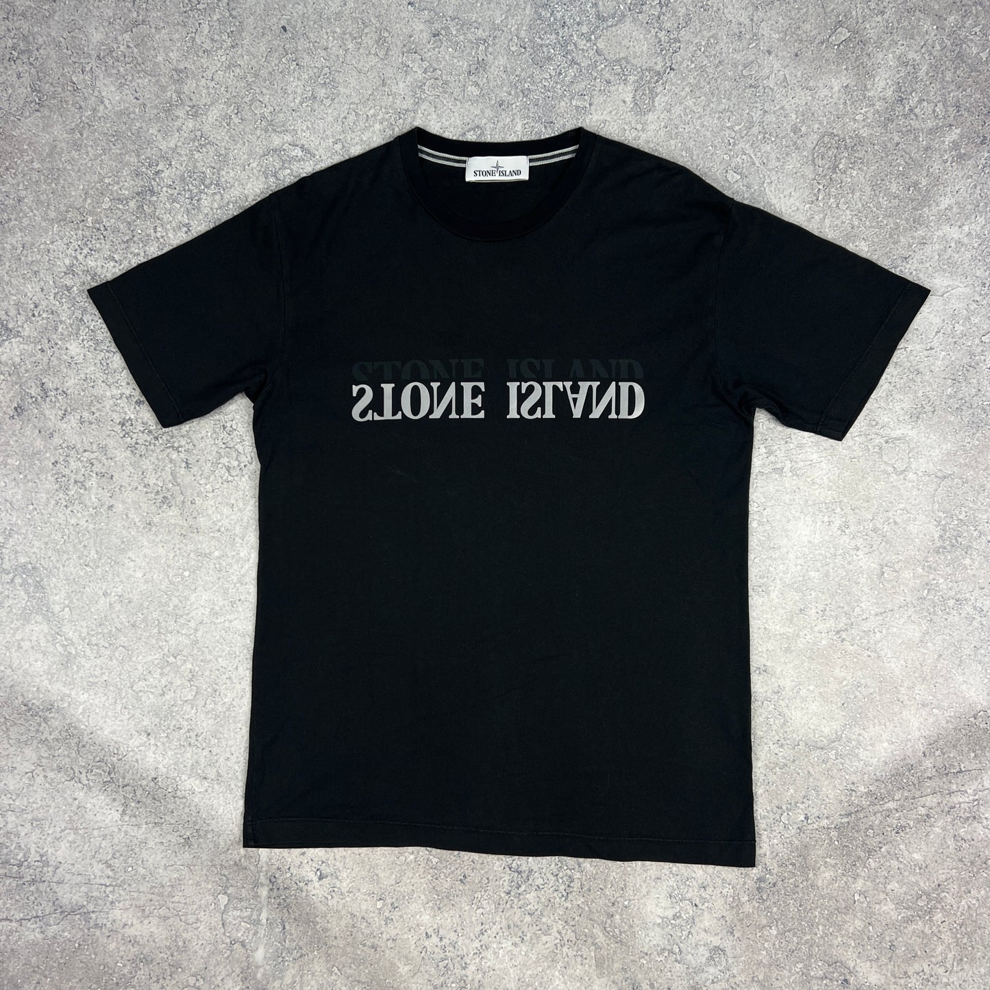 Stone Island Black Reflective T-Shirt Medium 20”