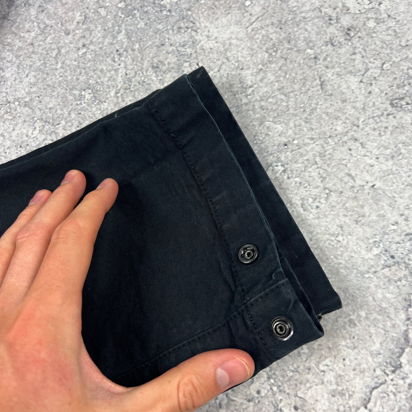 Stone Island Black Regular Cargo Trousers W32”