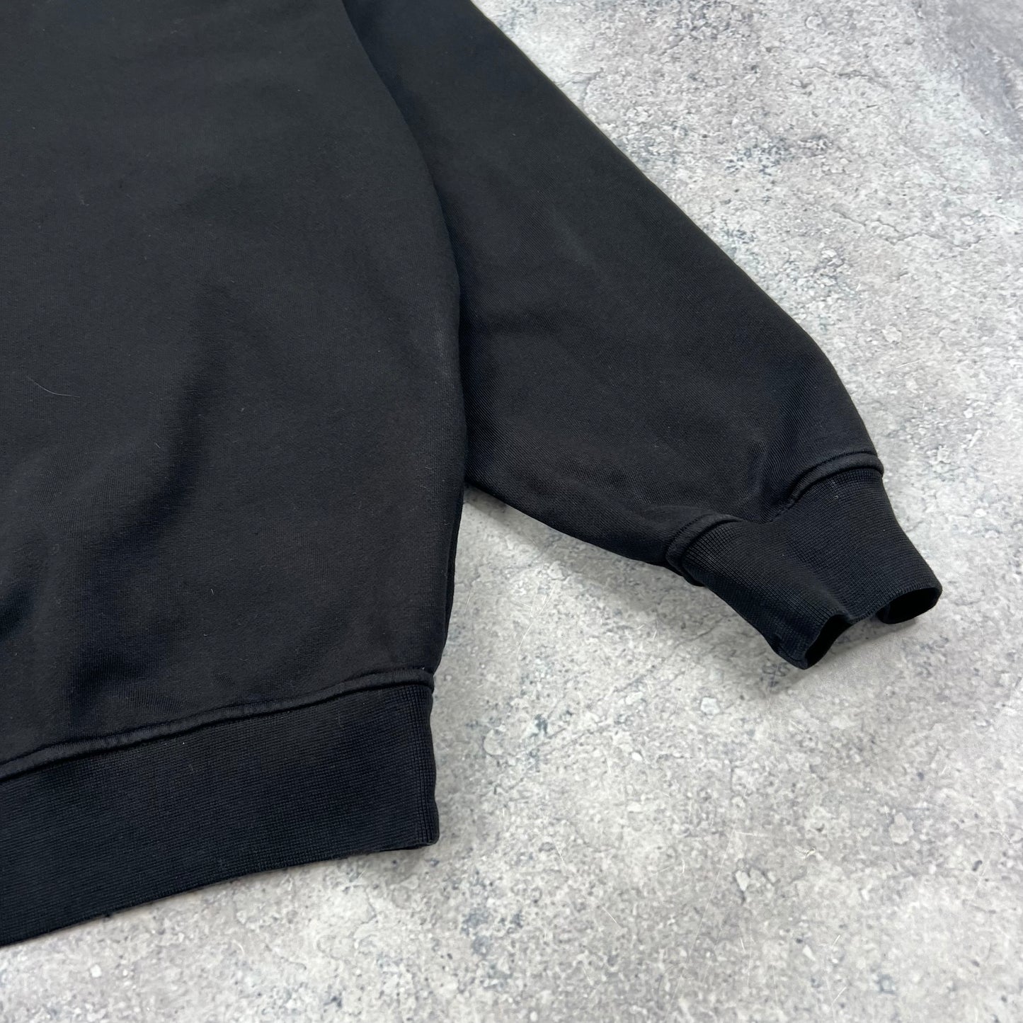 Stone Island Black Boxy Logo Sweatshirt Small 23”