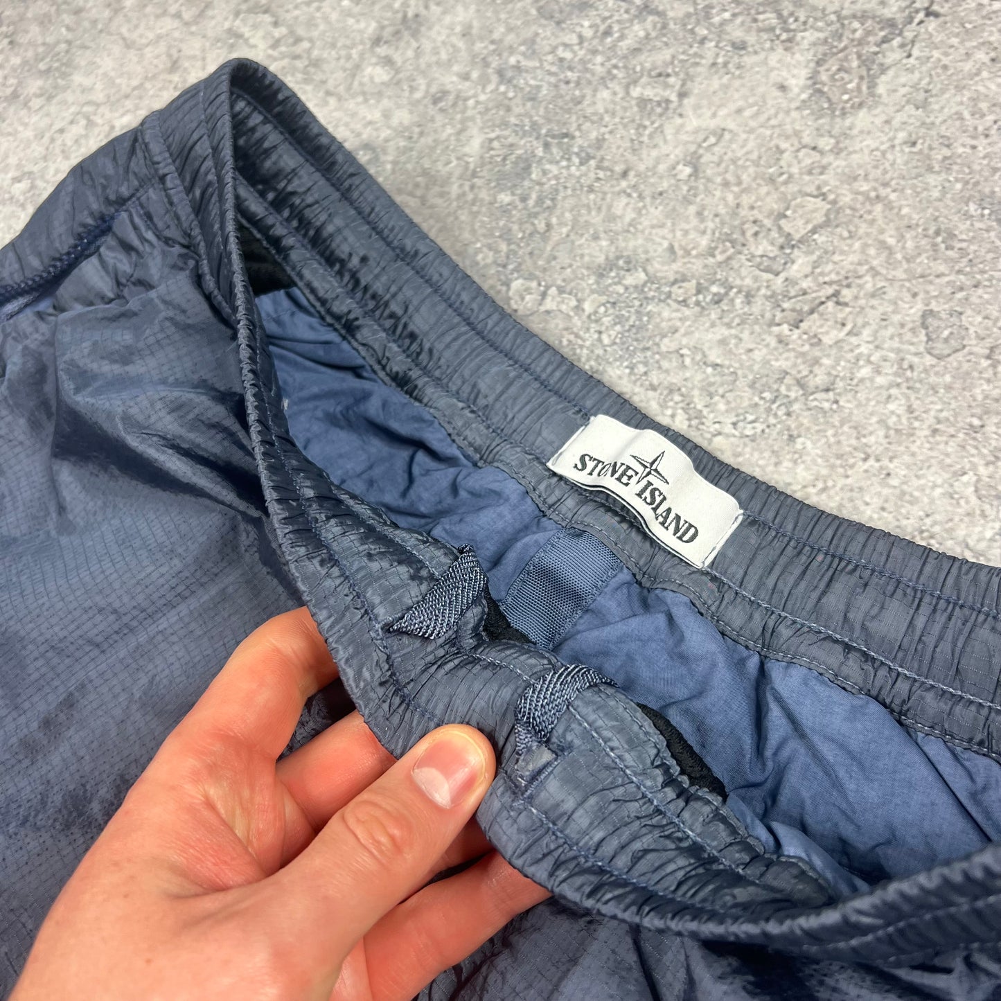 Stone Island Blue Nylon Metal Ripstop Shorts Medium 30-32”