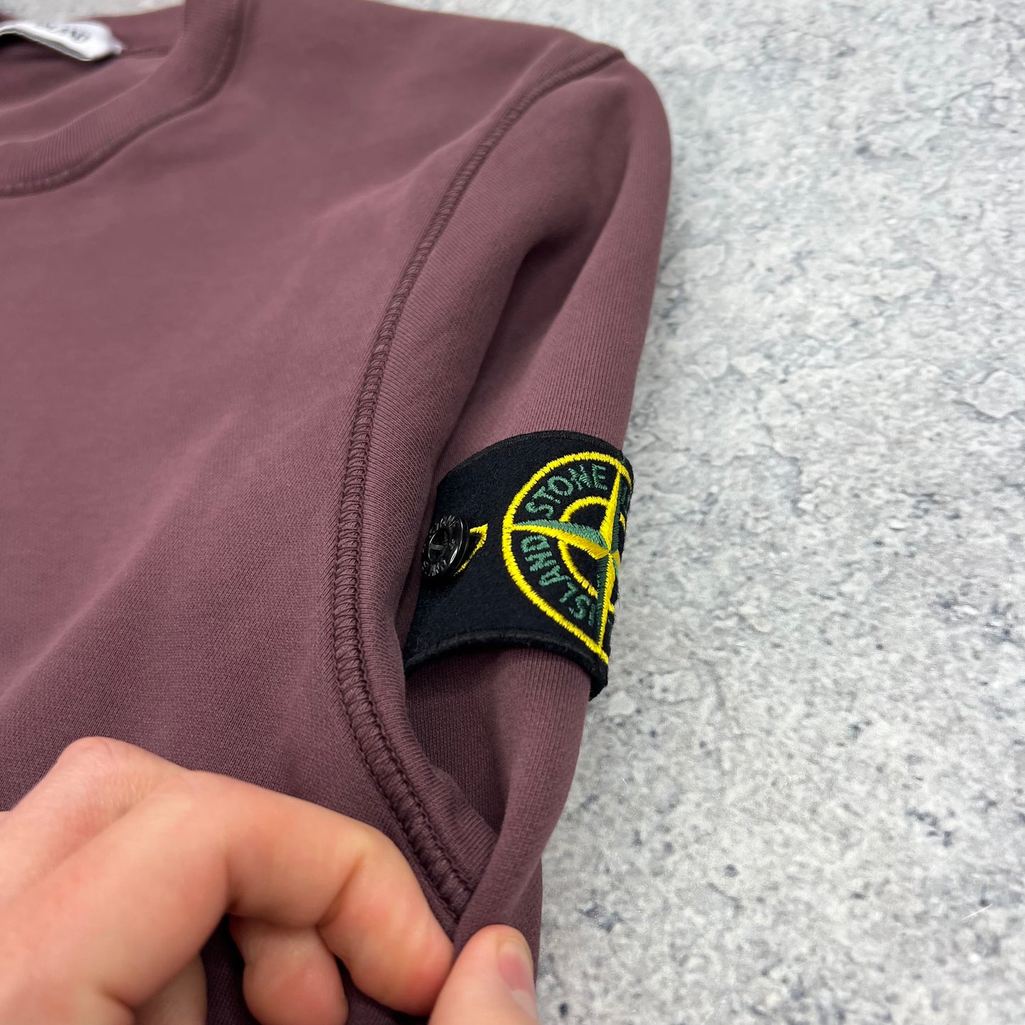 Stone Island Burgundy Wine Sweatshirt XL 23.5”