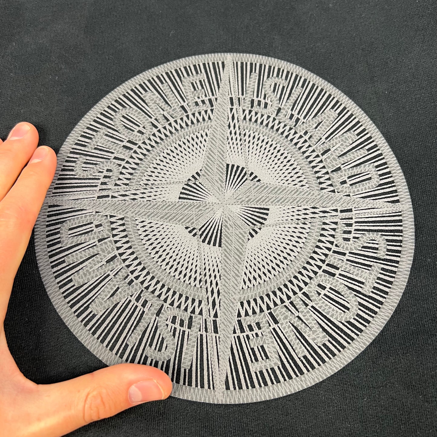 Stone Island Black Logo Sweatshirt Small 21”