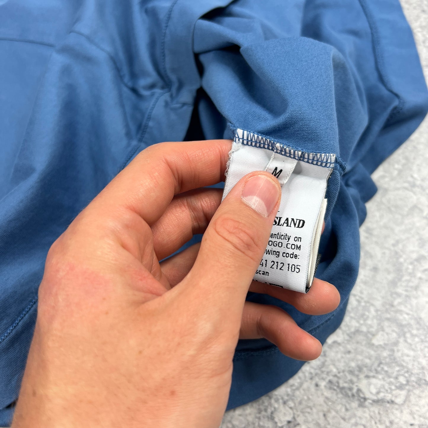 Stone Island Blue Patch T-Shirt Medium 20.5”