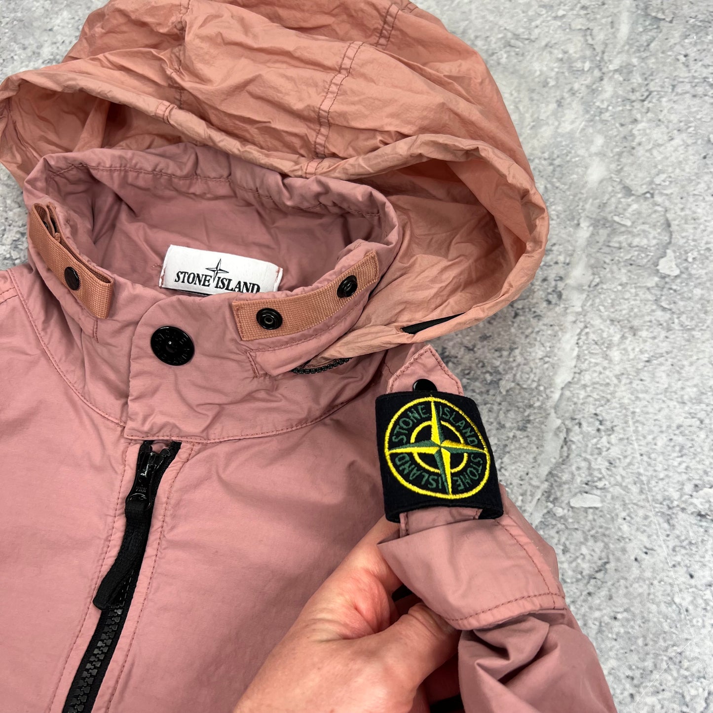 Stone Island Pink Naslan Light Watro Jacket Medium 21.25”