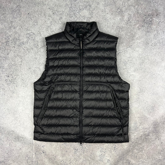 CP Company Black DD Shell Down Lens Gilet Large 22.75”