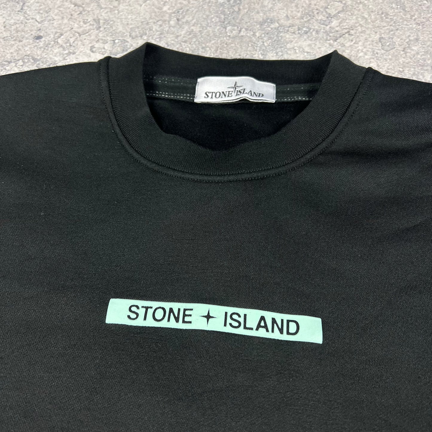 Stone Island Black Nylon Micro Dot Sweatshirt XL 26”