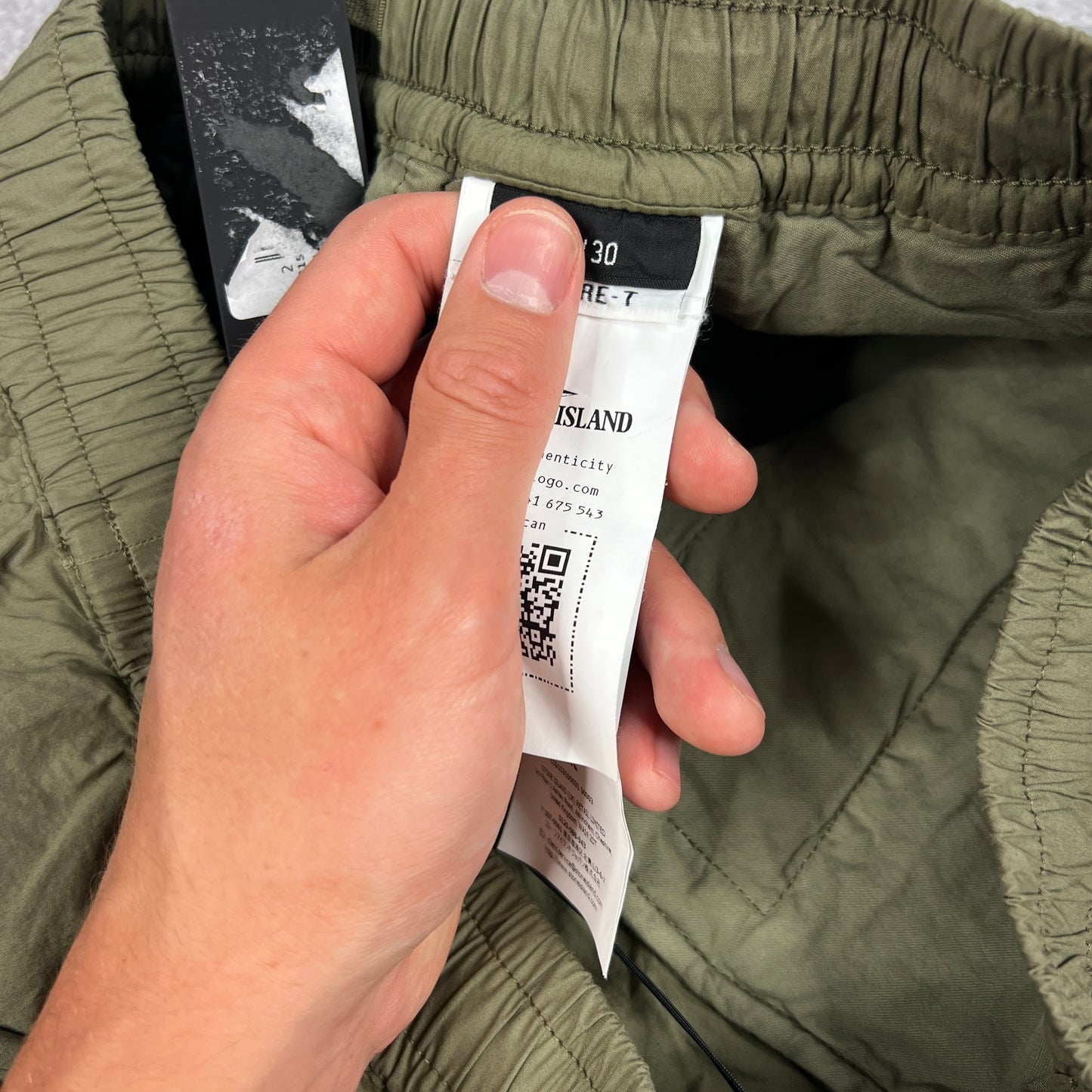 Stone Island Khaki Cuffed Cargo Trousers W30” BNWT