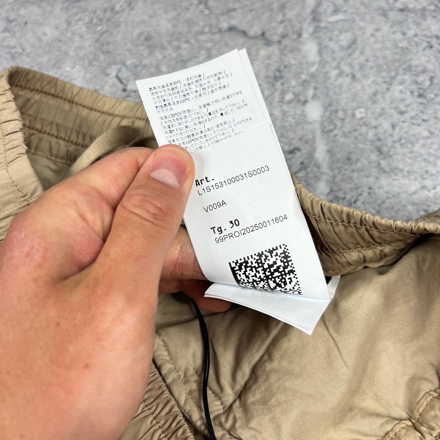 Stone Island Beige Cuffed Cargo Trousers W30” BNWT