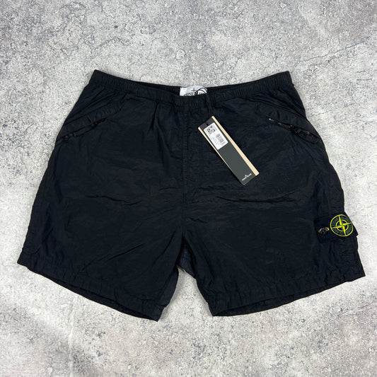 Stone Island Black Nylon Metal Cargo Shorts W34” BNWT