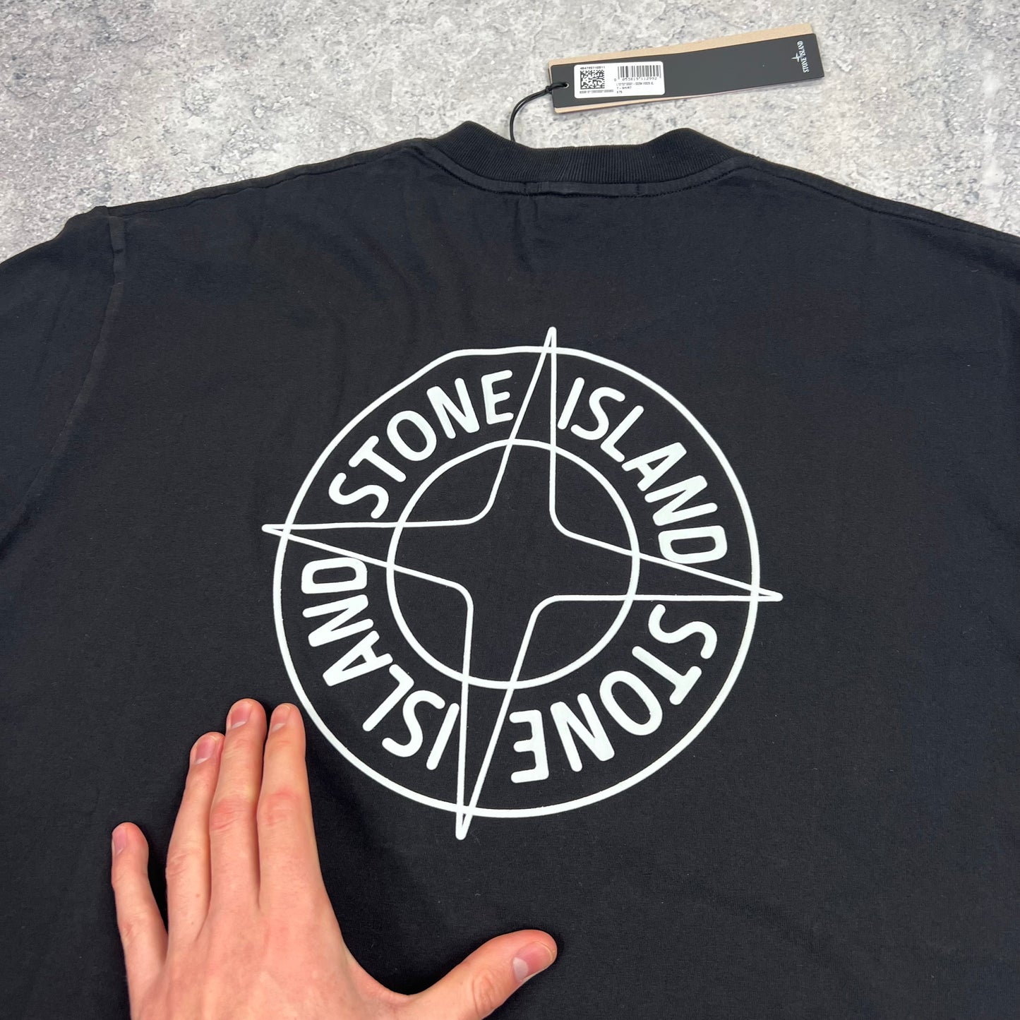 Stone Island Black Compass T-Shirt XL 25” BNWT