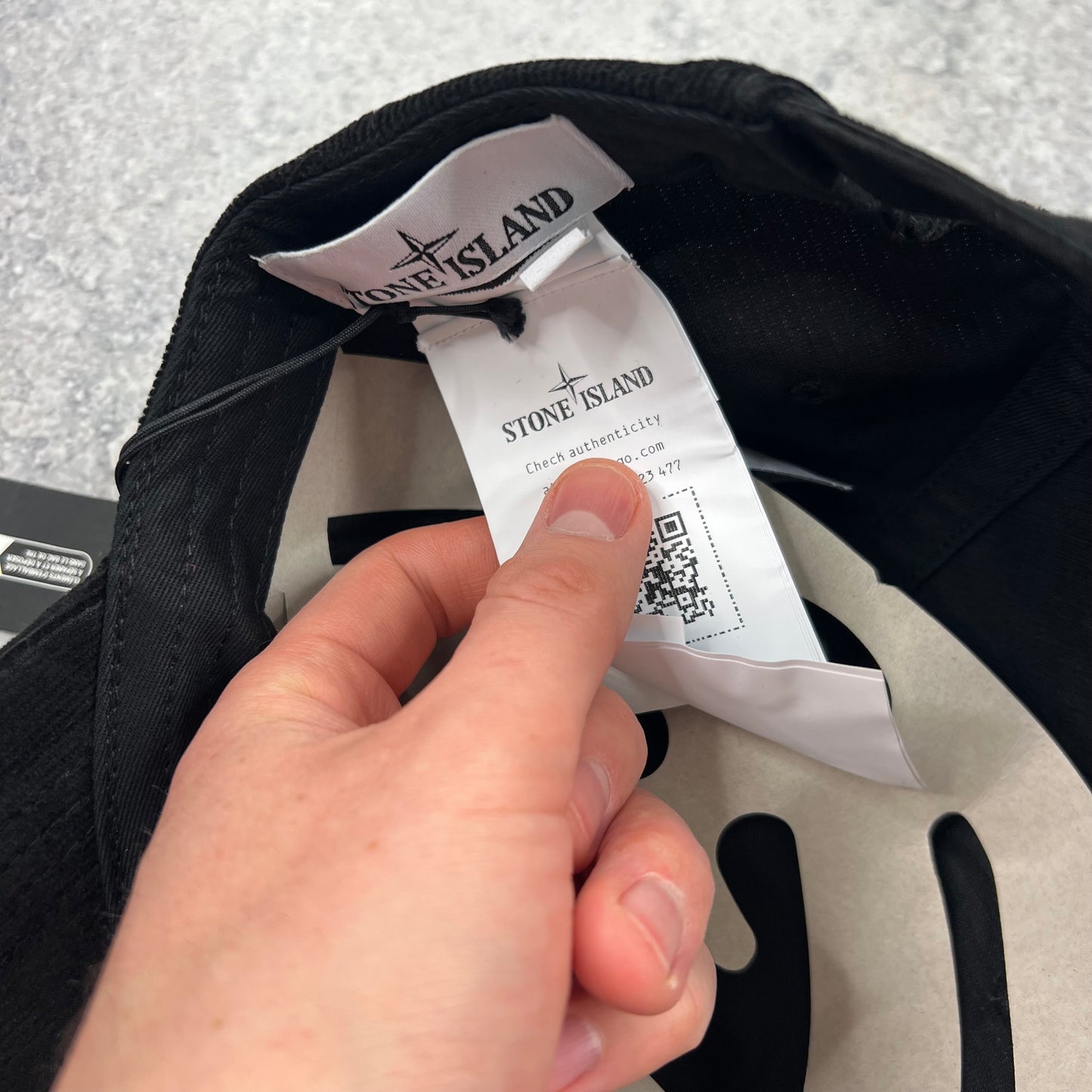 Stone Island Black Corduroy Cap BNWT