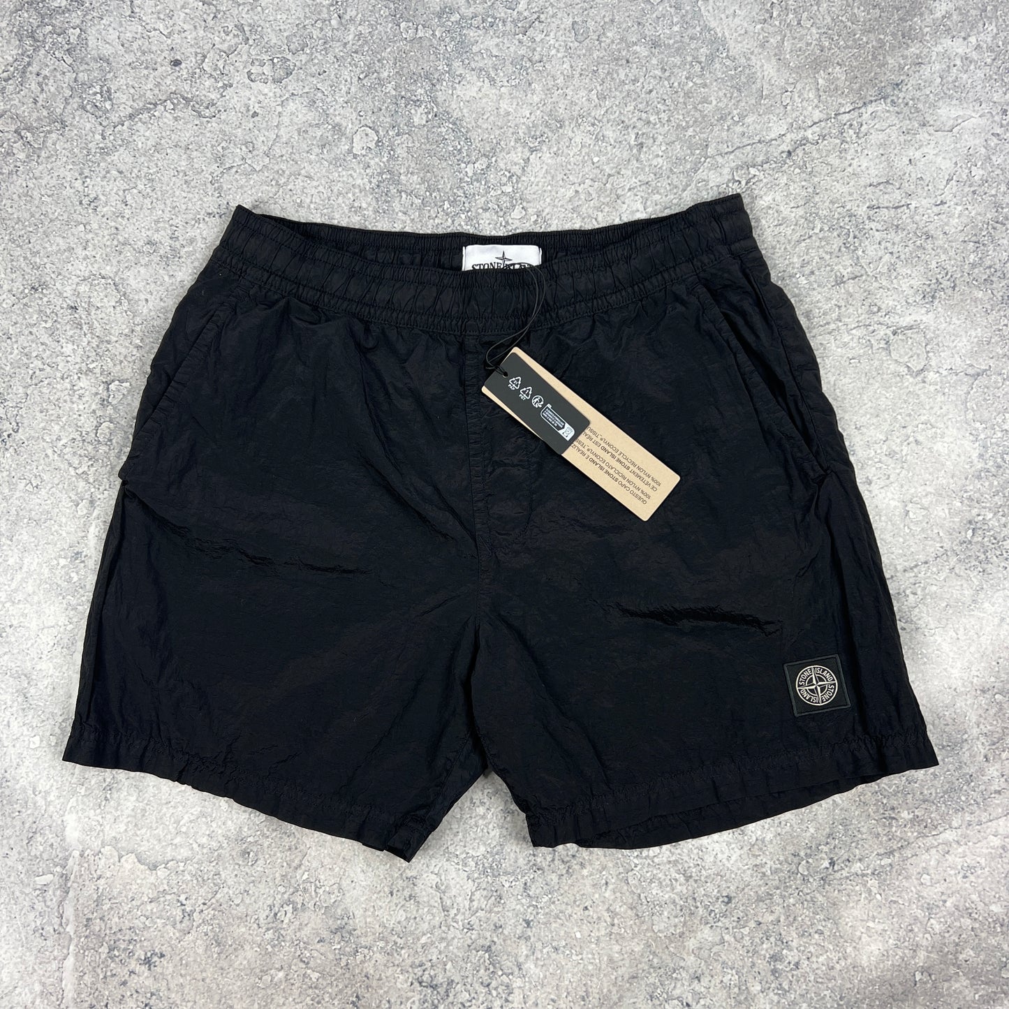 Stone Island Black Nylon Metal Swimshorts Small 30” BNWT